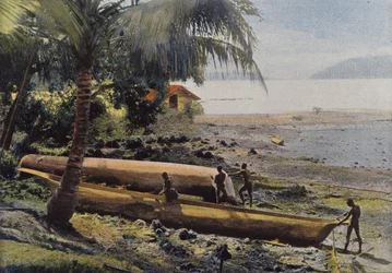 Isole Andamane, Costruzione di una Piroga